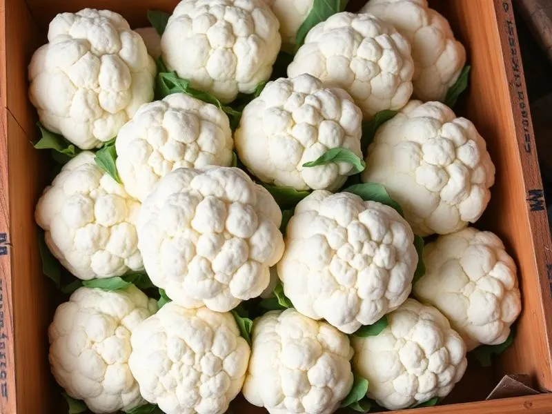Cauliflower in Crate