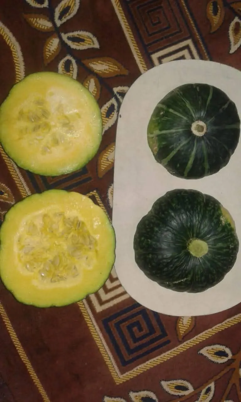 Sliced winter squash showing quality